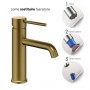 Miscelatore monocomando Jazz per lavabo oro matt installazione rapida