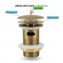 Miscelatore monocomando per bidet oro matt serie Jazz installazione rapida con piletta click clack
