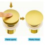 Miscelatore monocomando Jazz per lavabo in oro lucido installazione rapida