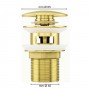 Miscelatore monocomando per bidet oro lucido serie Jazz installazione rapida con piletta click clack