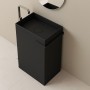 Lavabo Rettangolare Free Standing Bajo in Art Stone Colore Nero Opaco Lullaby 
