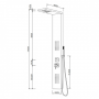 Ix Box Shower Colonna Doccia Attrezzata City in Acciaio Inox Con Cascata