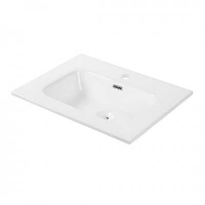 Lavabo ad Incasso in Ceramica Bianco Lucido per mobile bagno