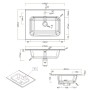 Lavabo ad Incasso in Ceramica Bianco Lucido per mobile bagno