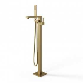 Santiago Gruppo Vasca a Pavimento Free Standing Ottone Finitura Oro matt pvd