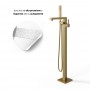 Santiago Gruppo Vasca a Pavimento Free Standing Ottone Finitura Oro matt pvd