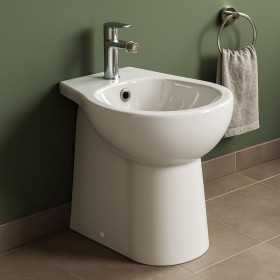 Duck Bidet Ceramica a Pavimento Filo Parete Colore Bianco Lucido