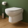 Duck Vaso Ceramica Sospeso Scarico a Parete Bianco Lucido