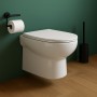 Duck Vaso Ceramica Sospeso Scarico a Parete Bianco Lucido