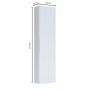Colonna Elizabeth Con anta Reversibile Plissè Per Arredo Bagno cm 140x35x20