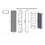 Colonna Elizabeth Con anta Reversibile Plissè Per Arredo Bagno cm 140x35x20