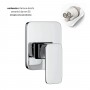 Miscelatore monocomando ad incasso doccia a parete 1 via con sistema install box serie Cross