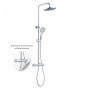 Colonna Doccia Slot Termostatica Cromata 2 Funzioni Soffione Doccetta Tondo