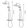Colonna Doccia Attrezzata in Ottone Cromato Tonda Slot Mix con Soffione e Doccetta 2 Funzioni
