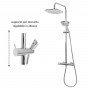 Colonna Doccia Attrezzata in Ottone Cromato Tonda Slot Mix con Soffione e Doccetta 2 Funzioni