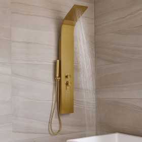 Colonna Doccia Attrezzata Jungle Gold Con Cascata Ix Box Shower