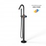 Dublino Gruppo Vasca a Pavimento Free Standing Finitura Nero Opaco