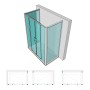 Lato fisso Florian LF194F Cristallo 6 millimetri Chrome Ix Box Shower