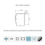 Lato fisso Florian LF194F Cristallo 6 millimetri Chrome Ix Box Shower