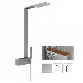 Bayesian Colonna Doccia Attrezzata Tek in Acciaio Inox Con Top Ix Box Shower