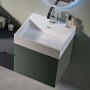 Lavabo Elizabeth in resina semi-incasso bianco opaco