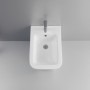 Bidet Ceramica a Pavimento Filo Parete Colore Bianco Lucido modello Cubik