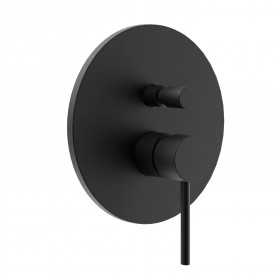 Miscelatore monocomando ad incasso doccia con deviatore 2 vie nero opaco con sistema install box serie Jazz