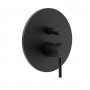 Miscelatore monocomando ad incasso doccia con deviatore 2 vie nero opaco con sistema install box serie Jazz