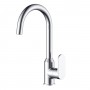 Miscelatore monocomando lavello cucina con canna orientabile Sofia installazione rapida ottone cromato