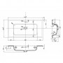 Lavabo Butterfly ad Incasso in Resina cm 91x46x16,5 Nero Opaco