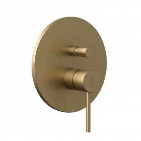 Miscelatore monocomando ad incasso doccia con deviatore 2 vie oro matto con sistema install box serie Jazz