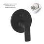 Miscelatore monocomando ad incasso doccia con deviatore 2 vie nero opaco con sistema install box serie Atlantic