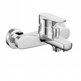 Miscelatore monocomando da esterno vasca con set doccia serie Green cromo lucido