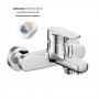 Miscelatore monocomando da esterno vasca con set doccia serie Green cromo lucido