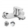 Miscelatore monocomando da esterno vasca con set doccia serie Green cromo lucido