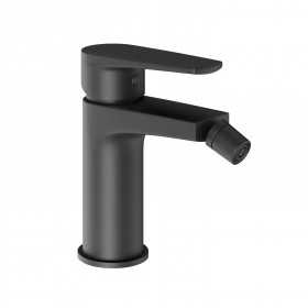 Miscelatore monocomando per bidet in ottone nero opaco serie Green con cartuccia da mm 35 piletta da 1.1/4