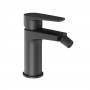 Miscelatore monocomando per bidet in ottone nero opaco serie Green con cartuccia da mm 35 piletta da 1.1/4