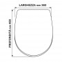 Sedile Termoplastico Serie Apple Bianco Lucido Chiusura Frizionata Rallentata