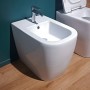 Bidet Time Ceramica a Pavimento Filo Parete Colore Bianco Lucido