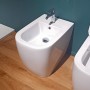 Bidet Time Ceramica a Pavimento Filo Parete Colore Bianco Lucido