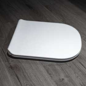 Sedile Termoplastico Serie Time Bianco Lucido Chiusura Frizionata Rallentata