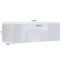 Base portalavabo Alvin sospeso Nordikflat con 1 cassetto cm 100x46x33