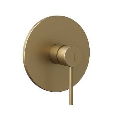 Miscelatore monocomando ad incasso doccia a parete 1 via oro matt con sistema install box serie Jazz