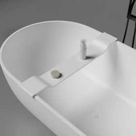 Piano Mensola Sopra Vasca XXL Art Stone Bianco Opaco