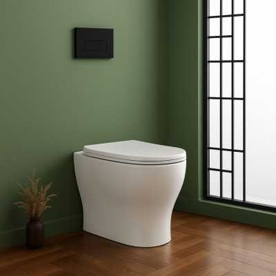 Vaso a Pavimento Ceramica Bianco Lucido Completo Di Fissaggi modello Jump
