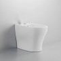 Bidet a Pavimento Ceramica Bianco Lucido Completo Di Fissaggi Modello Jump