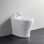 Bidet a Pavimento Ceramica Bianco Lucido Completo Di Fissaggi Modello Jump