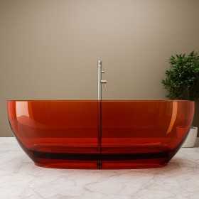 Vasca Free Standing Womb in Resina Trasparente ClearLens Ambra Lullaby 