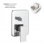 Miscelatore Monocomando Incasso Doccia A Parete 2 Vie Con Deviatore Push Pull