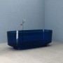 Vasca Free Standing Altair in Resina Trasparente ClearLens Agata blu
